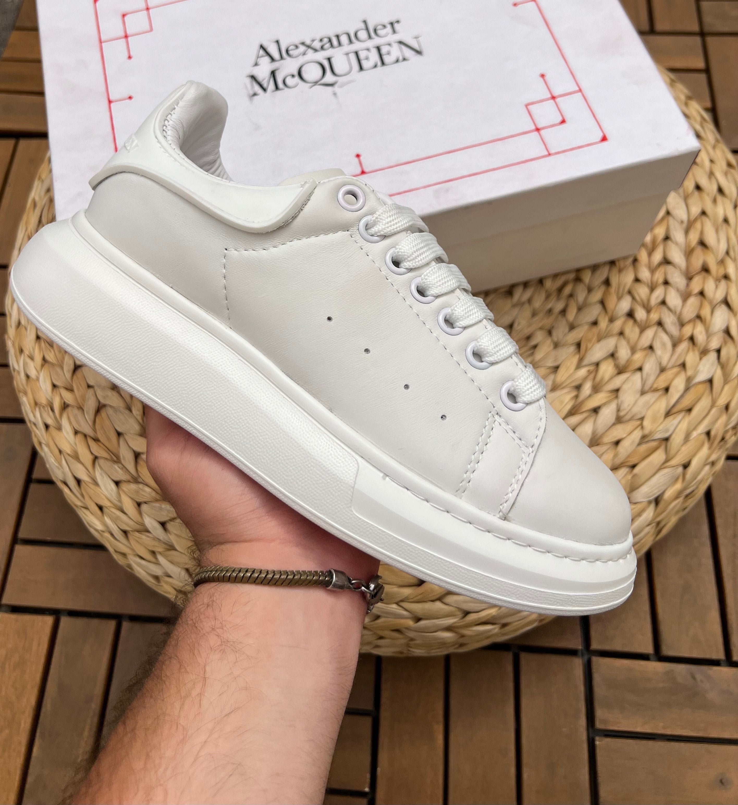 McQueen WHITE CUIR