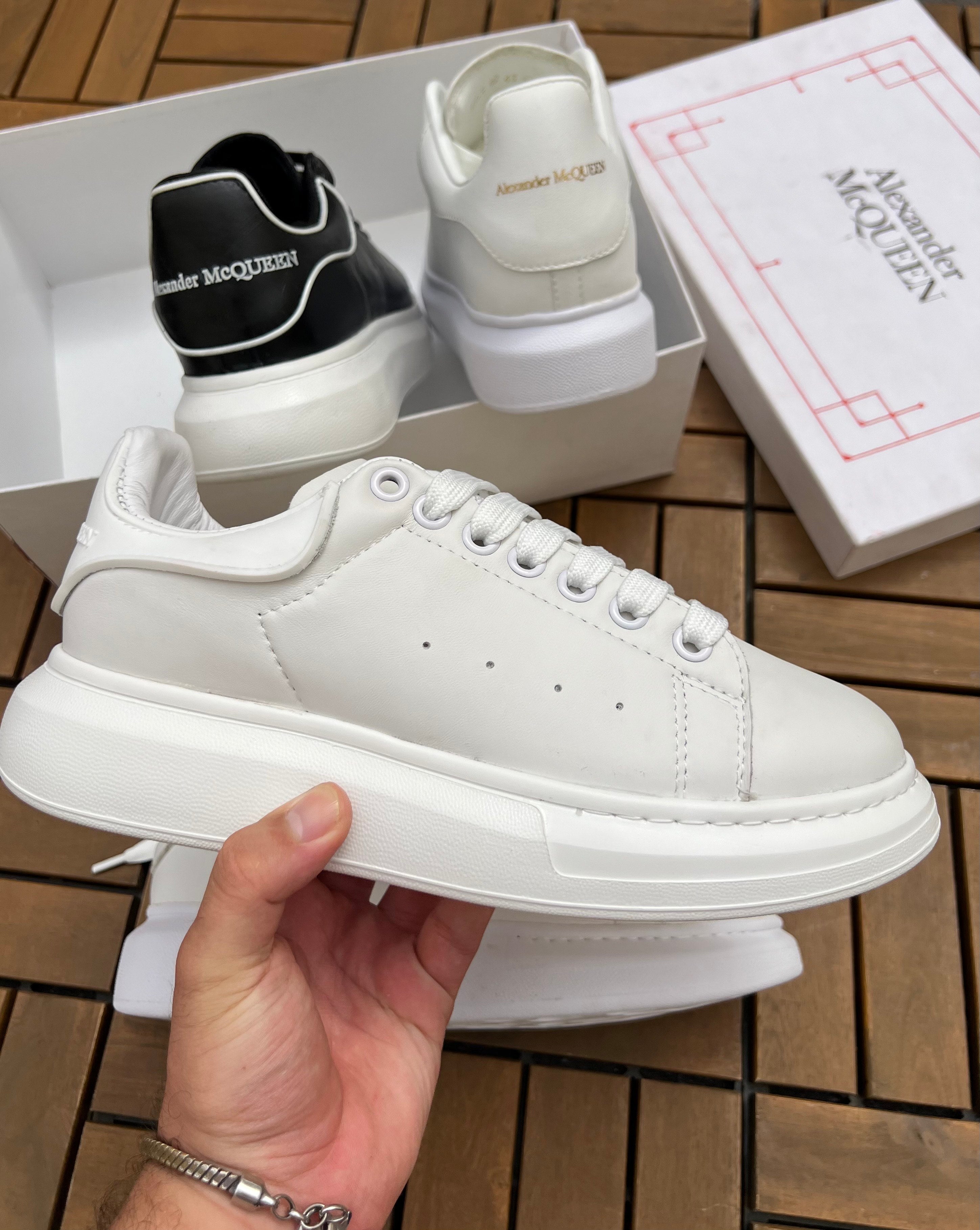McQueen WHITE CUIR