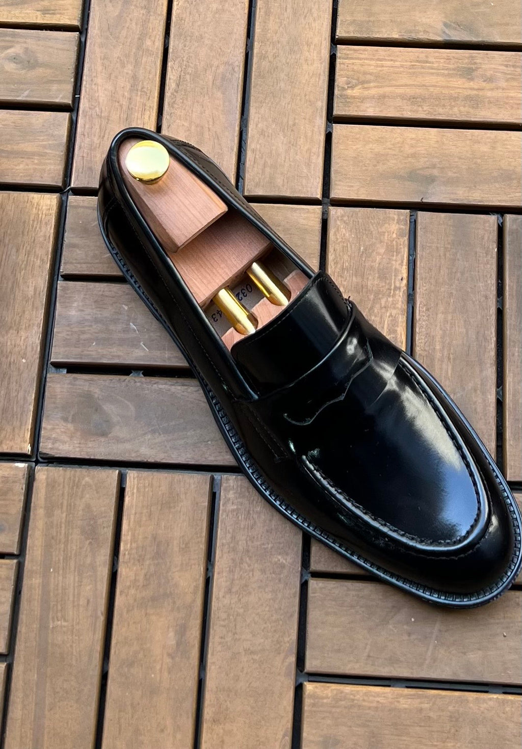 MOCASSIN DEMASQUABLE NOIR CUIR